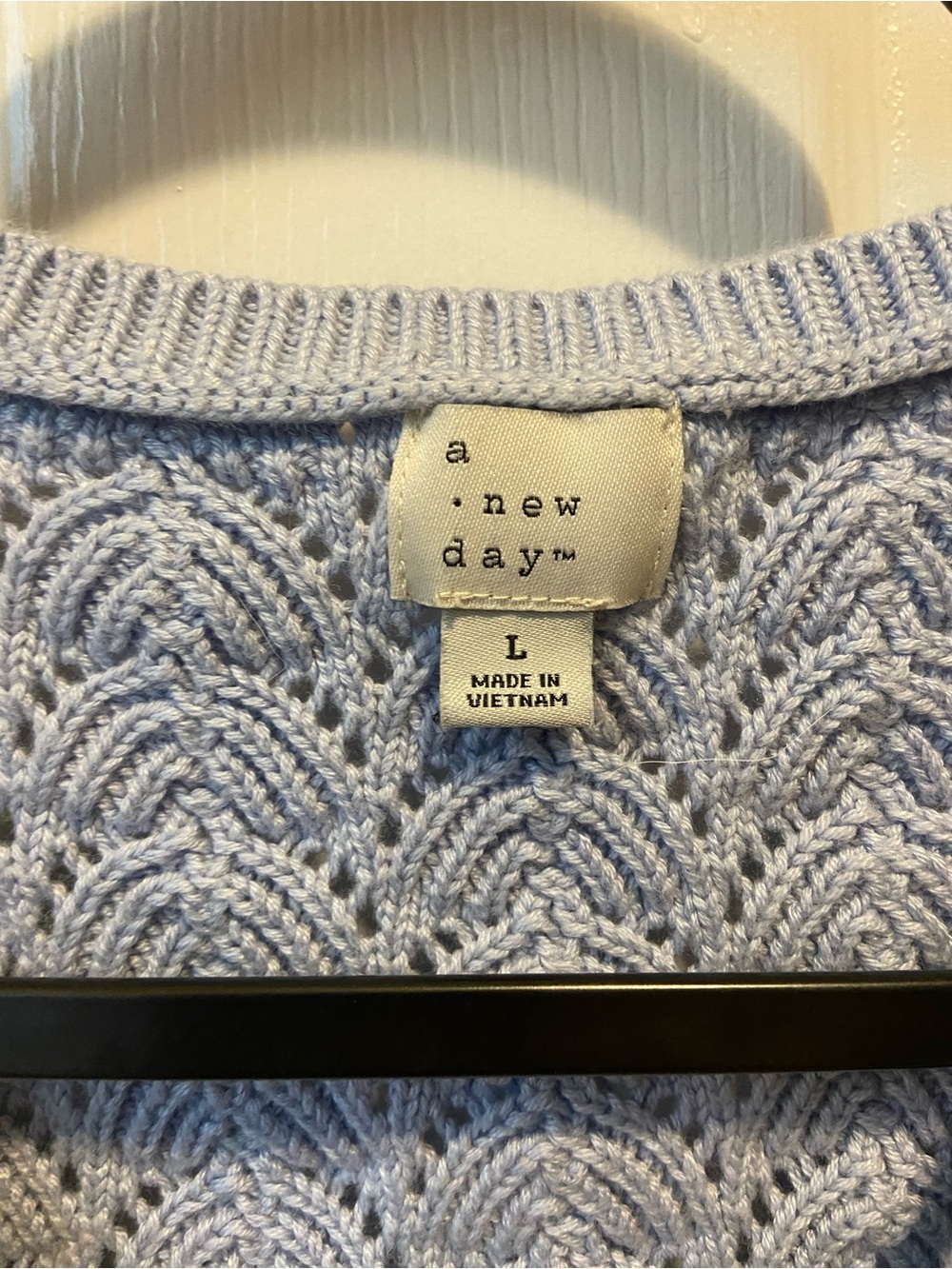 a new day Baby Blue Scallop Knit Sweater Vest - Picture 3 of 4